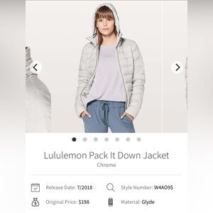 Lululemon pack it down jacket first release